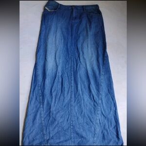 ❤️VTG Diesel Blue Denim Maxi Skirt Y2K 90s